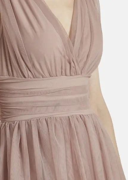 Nicowa Tulle maxi dress BALINO in BEIGEarticle number NC7A12027032E-138 Kostenlose Rückgabe