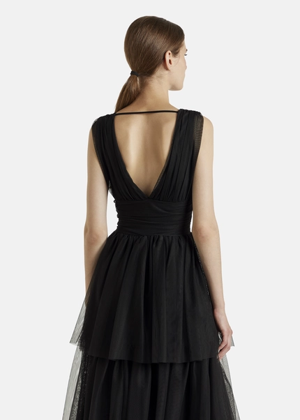 Nicowa Tulle maxi dress BALINO in BLACKarticle number NC7A12026019E-002 Begrenzte Freigabe