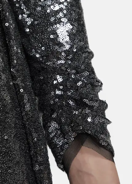 Nicowa Maxi sequin wrap dress - MILOWA in SILVERarticle number NC8A22012031E-088 Letzte 3 Tage
