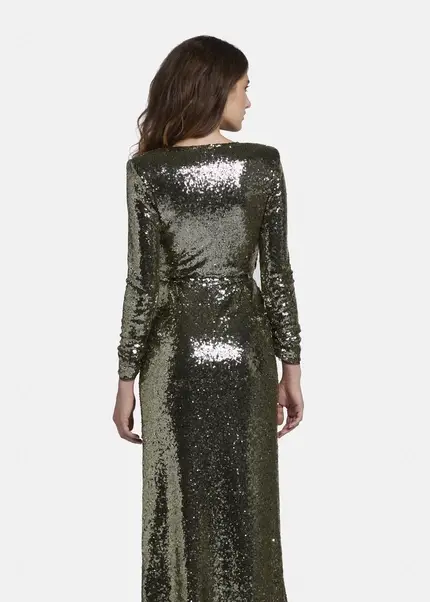 Nicowa Maxi sequin wrap dress - MILOWA in GOLDarticle number NC8A22011023E-131 JETZT KAUFEN
