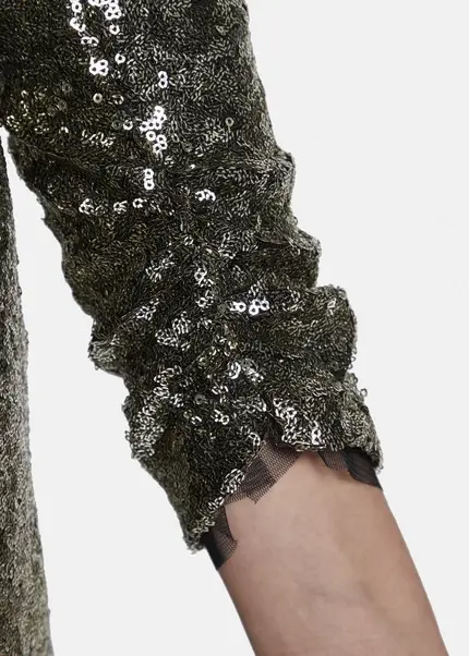 Nicowa Mini sequin wrap dress - MILOWA in GOLDarticle number NC8A22010023E-131 Neueste Stile