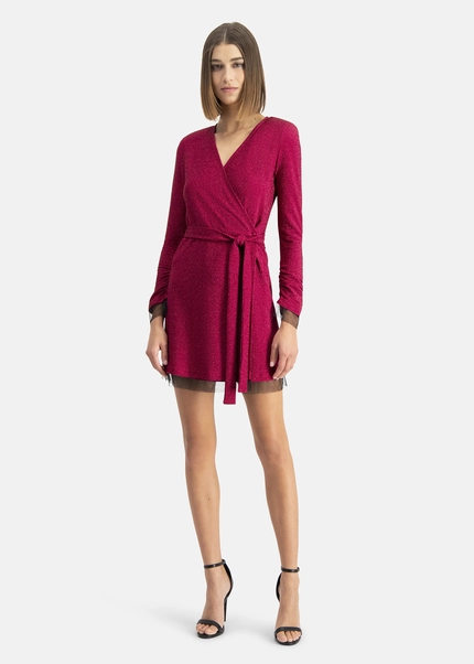 Nicowa Mini wrap dress in lamé- MILOWA in PINKarticle number NC7A24038044E-139 Letzter Tag