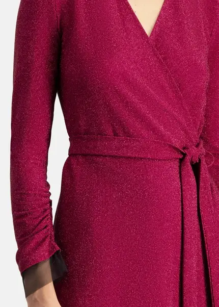 Nicowa Mini wrap dress in lamé- MILOWA in PINKarticle number NC7A24038044E-139 Letzter Tag