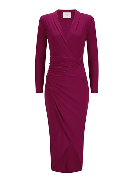 Nicowa Draped midi dress - MICIMA in dark berryarticle number NC8A22003034E-011 Nur noch ein Tag übrig