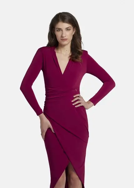 Nicowa Draped midi dress - MICIMA in dark berryarticle number NC8A22003034E-011 Nur noch ein Tag übrig