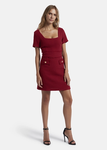 Nicowa Sheath bouclé dress VANTREA in dark berryarticle number NC8A22504034E-011 Black Friday Preise