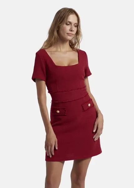 Nicowa Sheath bouclé dress VANTREA in dark berryarticle number NC8A22504034E-011 Black Friday Preise