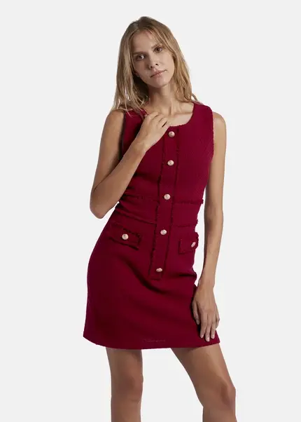 Nicowa Short bouclé dress CHIMORA in dark berryarticle number NC8A22503034E-011 50% Rabatt für begrenzte Zeit