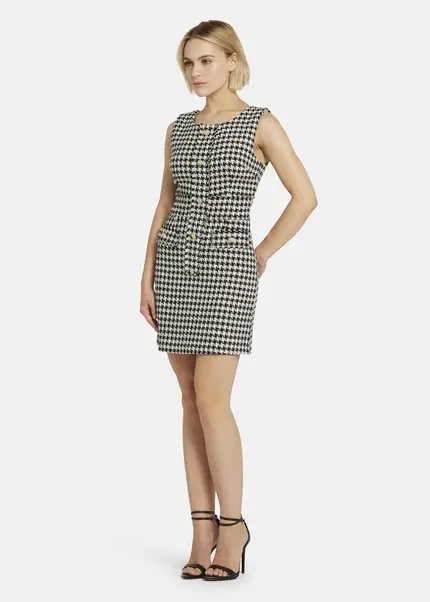 Nicowa Short bouclé dress CHIMORA in BLACK MULTICOLORarticle number NC8A22503019E-002 Rabatte dieses Monats