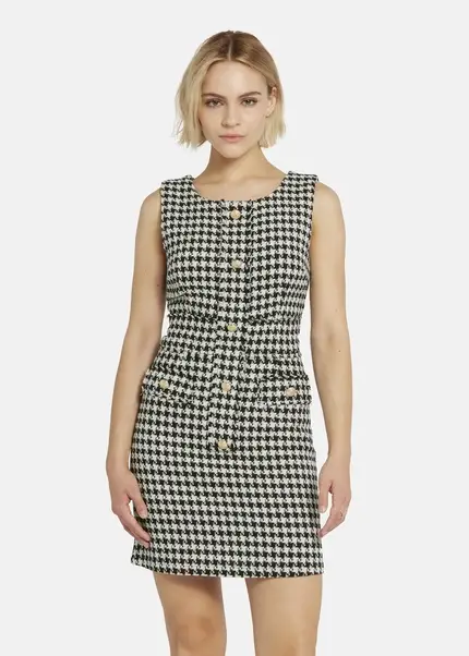 Nicowa Short bouclé dress CHIMORA in BLACK MULTICOLORarticle number NC8A22503019E-002 Rabatte dieses Monats