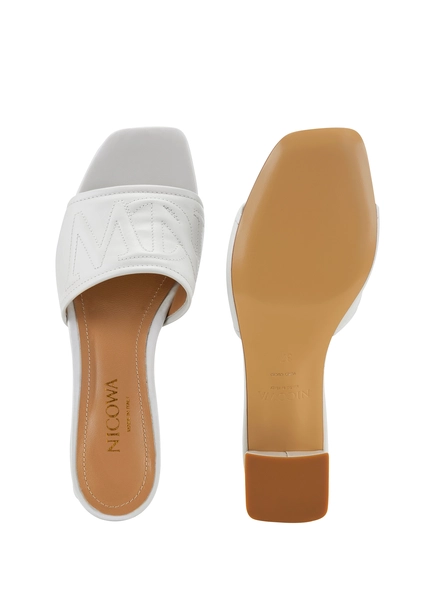 Nicowa Monogram block sandal - CAPULIO NCW in Creamarticle number NC8A11503012E-072 Auslauf