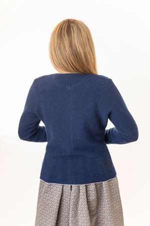 Pezzo D'oro Damenstrickjacke,Merinowolle,Trachtenstrickjacke,marine Letzter Tag