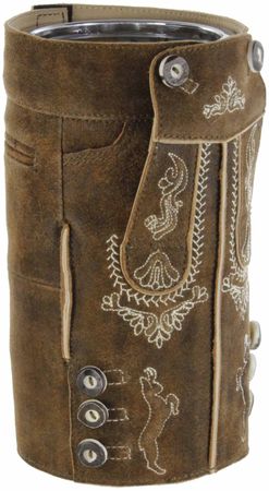 Pezzo D'oro Bergheimer Weinkühler mit Lederhose, echte Ledermanschette bestickt ,Fb stone Bis zu 60% Rabatt
