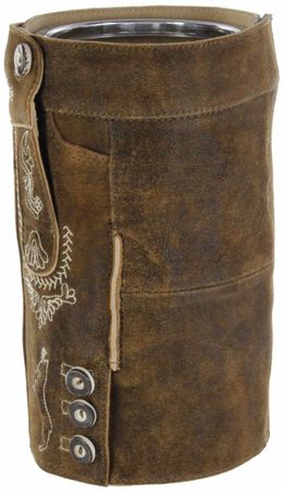Pezzo D'oro Bergheimer Weinkühler mit Lederhose, echte Ledermanschette bestickt ,Fb stone Bis zu 60% Rabatt