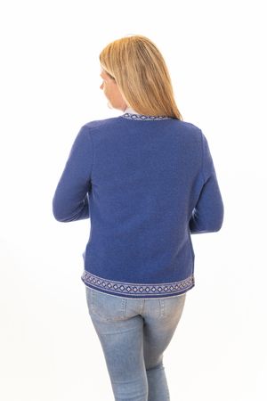 Pezzo D'oro Damentrachtenstrickjacke blau, reine Merinowolle,nachhaltig aus Bayern Bis zu 65% Rabatt