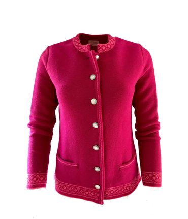 Pezzo D'oro Damentrachtenstrickjacke pink, reine Merinowolle,nachhaltig aus Bayern Nur für heute