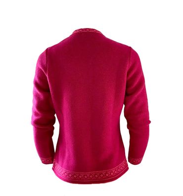 Pezzo D'oro Damentrachtenstrickjacke pink, reine Merinowolle,nachhaltig aus Bayern Nur für heute