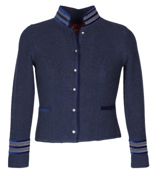 Pezzo D'oro Damen Trachtenstrickjacke in jeansblau von Litzlfelder Outlet