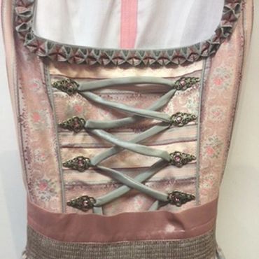 Pezzo D'oro Designer Dirndl Midi rose/silber Festtagsdirndl,Pezzo D&#039;oro Blitzverkäufe