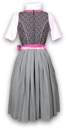 Pezzo D'oro Designer Dirndl, Mididirndl grün/rose Kirwadirndl 70er Lg Kostenloser Versand