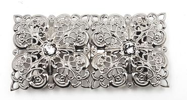 Pezzo D'oro Dirndlspangerl,Schürzenschließe,Swarovskistein,silber 2 tlg Muttertagsangebot