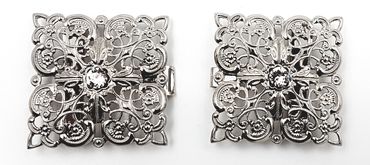 Pezzo D'oro Dirndlspangerl,Schürzenschließe,Swarovskistein,silber 2 tlg Muttertagsangebot