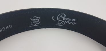 Pezzo D'oro Franken-Gürtel Büffelleder inkl. Schließe mit fränkischem Rechen schwarz Online Outlet