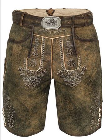 Pezzo D'oro Herren Lederhose von Hammerschmid, braun antik,softes Ziegenleder Neuheiten