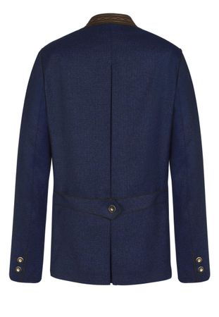 Pezzo D'oro Herren Trachtenjanker blau optimale Passform in Übergrößen,elastisch Bestseller
