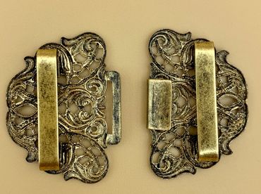 Pezzo D'oro Trachten Schürzenschließe, antikgold,Dirndlschnalle,2 tlg Angebote