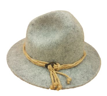 Pezzo D'oro Trachtenhut grau-meliert mit Gletscherbrille Rabatt
