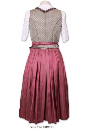 Pezzo D'oro Wiesndirndl, Festtagsdirndl Mididirndl 70cm,oliv/beere Osterangebot
