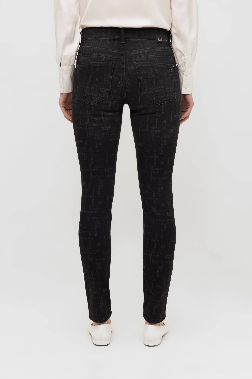 ﻿Raffaello Rossi 5-Pocket Skinny lang Mid Waist gemustert: AMAL L Letzte 3 Tage
