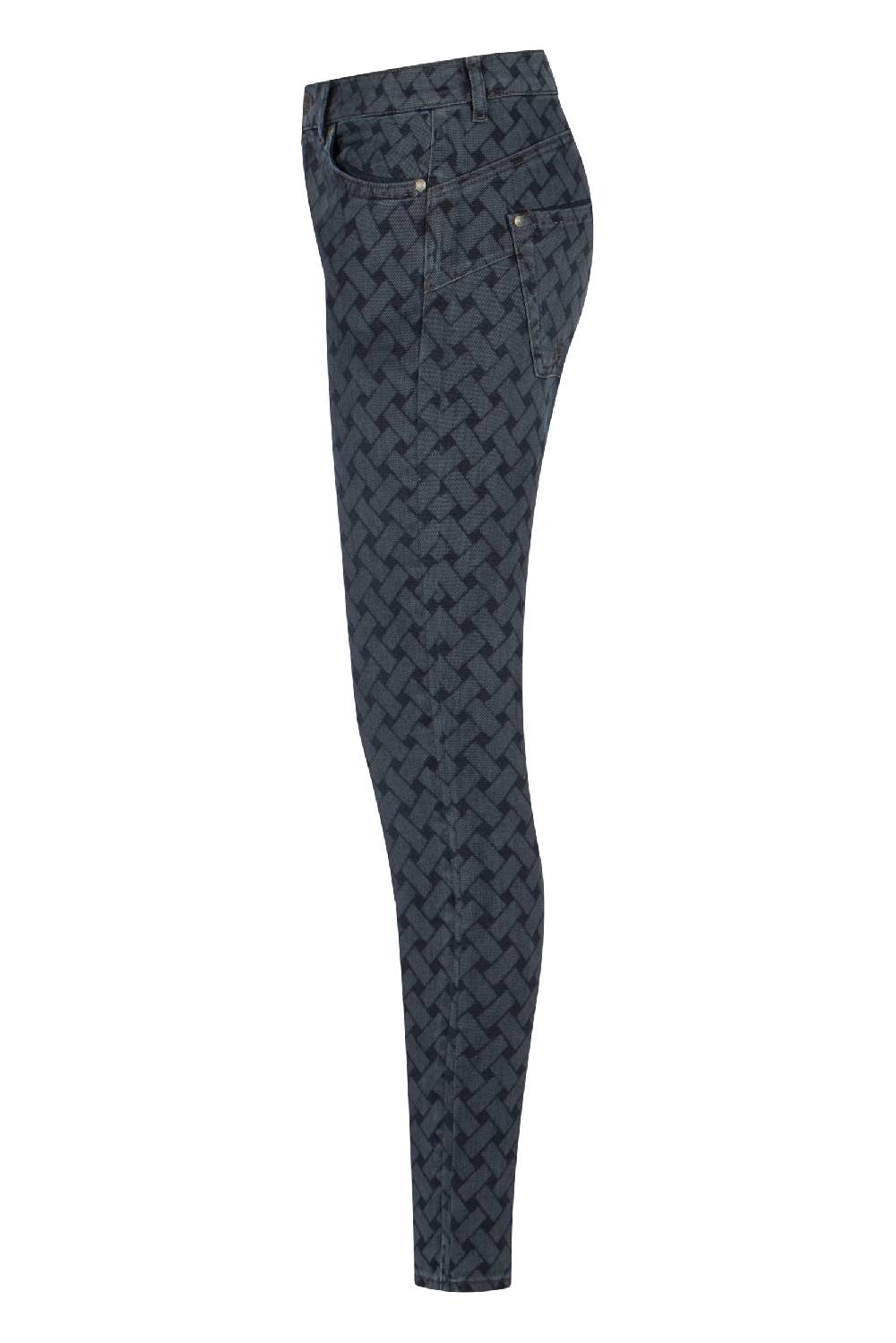 Raffaello Rossi 5-Pocket Slim lang Mid Waist gemustert: SUZY L Outlet
