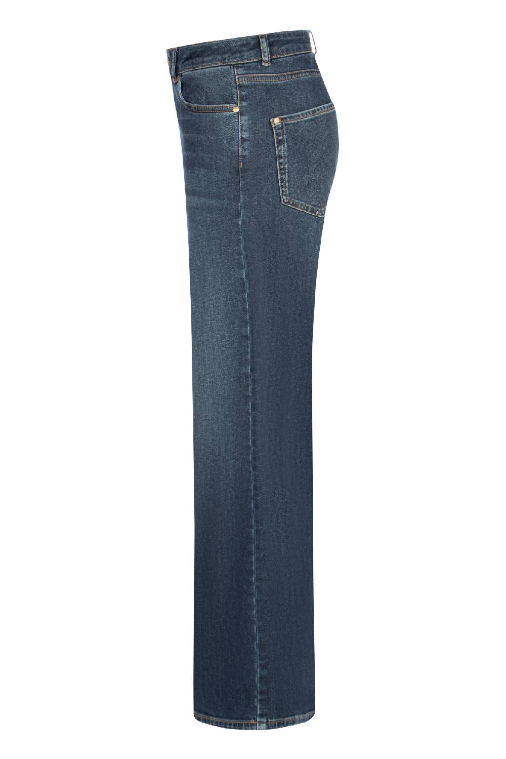 Raffaello Rossi Bootcut Wide Leg lang High Waist blau: SVENTY Auslauf