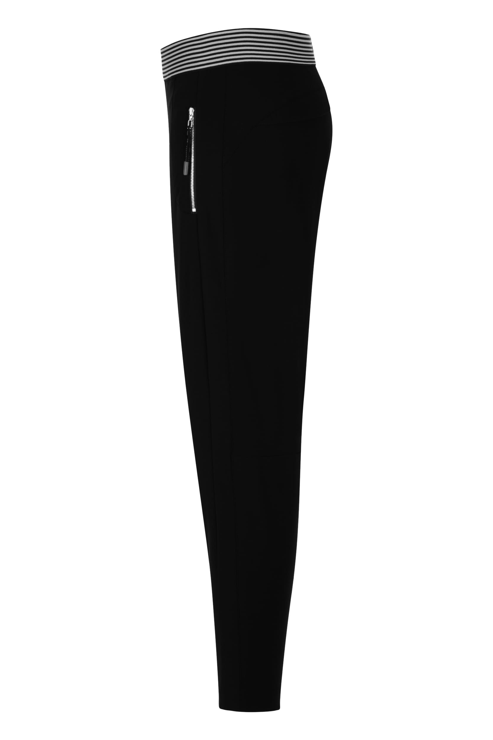 Raffaello Rossi Joggpant Relaxed verkürzt -7/8 Mid Waist schwarz: NATINA RIBBON Limitierter Zeitrabatt