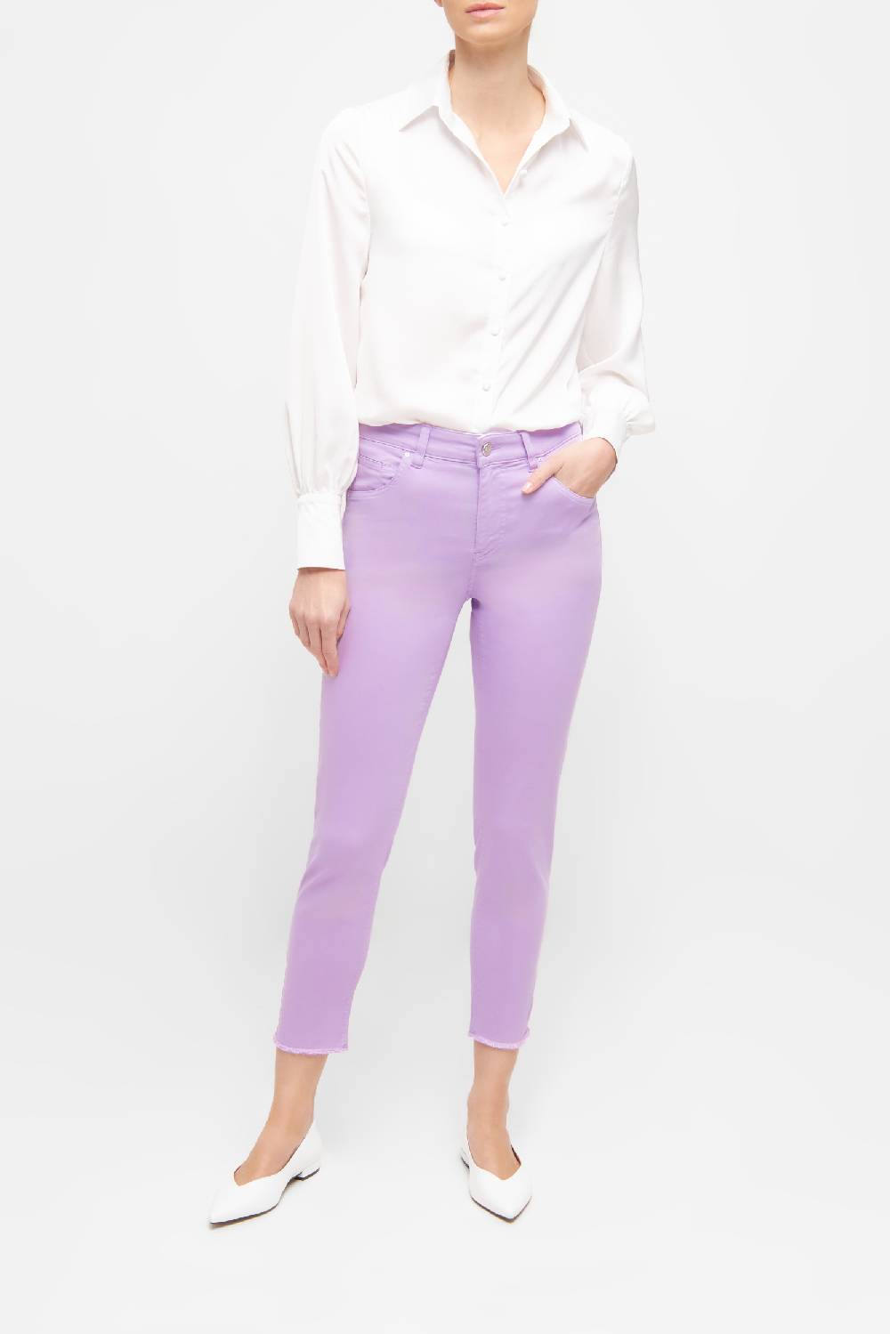 Raffaello Rossi 5-Pocket Slim verkürzt -7/8 Mid Waist rot: AMAL 7/8 Versandkostenfrei
