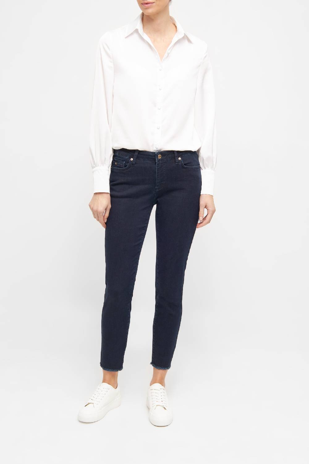 Raffaello Rossi 5-Pocket Slim verkürzt -7/8 Mid Waist schwarz: JANE Großer Ausverkauf
