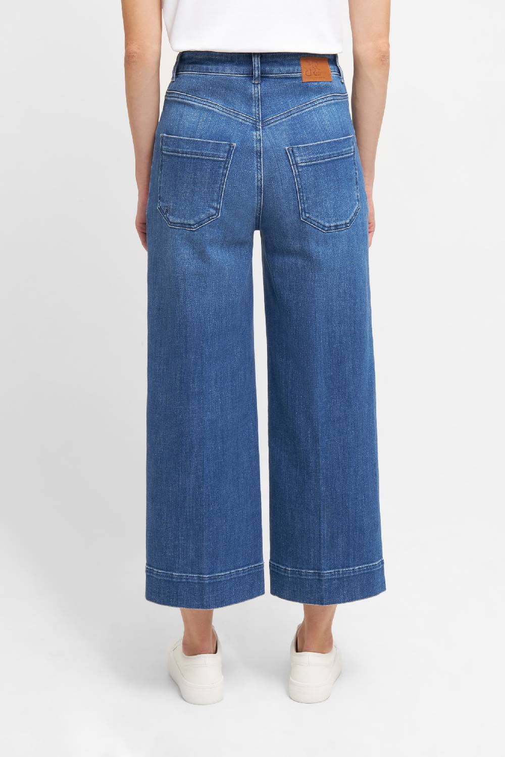 Raffaello Rossi 5-Pocket Wide Leg verkürzt -6/8 High Waist blau: MIRU 6/8 Online Shopping