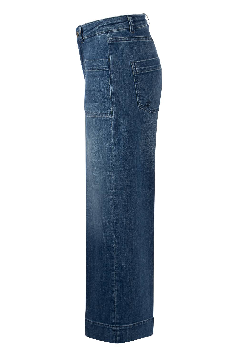 Raffaello Rossi 5-Pocket Wide Leg verkürzt -6/8 High Waist blau: MIRU 6/8 Online Shopping