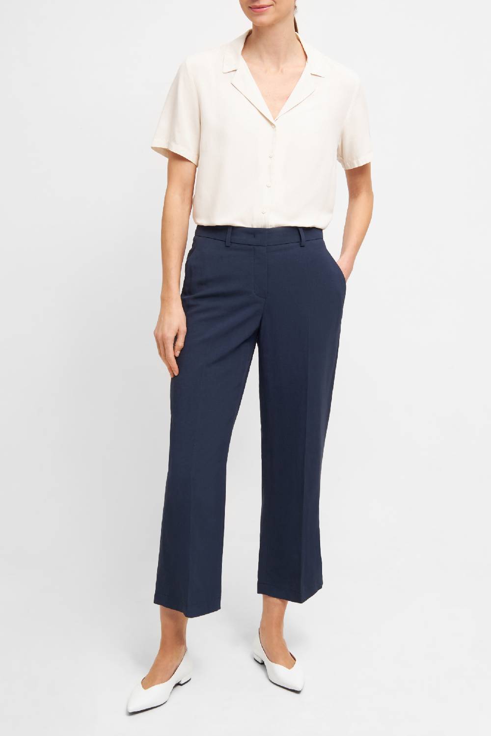 Raffaello Rossi Marlenehose Straight verkürzt -7/8 Mid Waist schwarz: OLESSA 7/8 Super Sparpreis