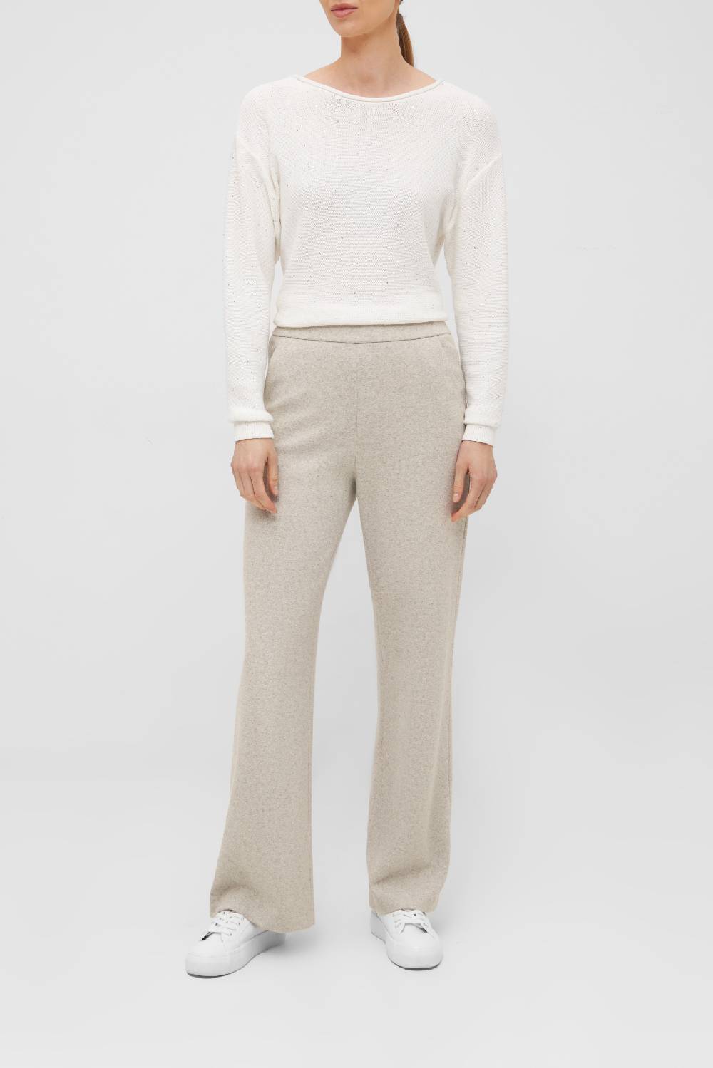 Raffaello Rossi Marlenehose Wide Leg lang Mid Waist beige: PALINA LONG Begrenzte Freigabe