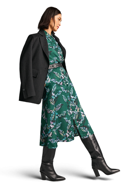Riani VISKOSEKLEID MIT WINTER FLOWERS PRINT Saisonschlussverkauf