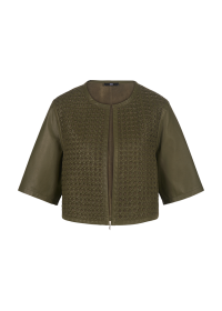 Riani KURZE LEDERJACKE MIT NETZOPTIK Vatertagsangebot