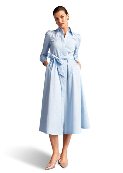 Riani MIDIKLEID AUS CRYSTAL COTTON Kauf eins, bekomm eins gratis