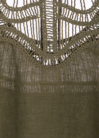 Riani LEINENKLEID MIT MACRAMÉDETAIL Bis zu 50% Rabatt
