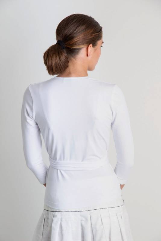 Rockmacherin Rosi Wickelshirt weiß Online Outlet