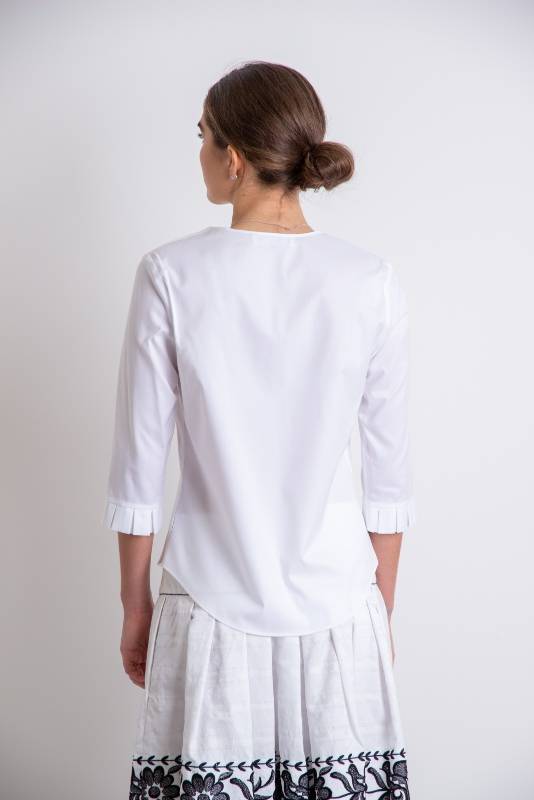 Rockmacherin Susi Bluse Halbarm mit Kellerfalten Exklusive Angebote