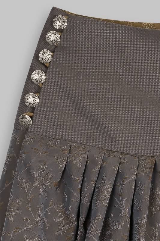Rockmacherin Isbluma Trachterrock mit Blumenmuster auf edlem Jacquardstoff Kostenloser Versand international