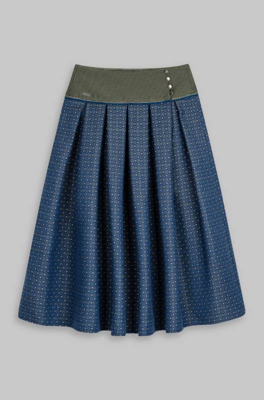 Rockmacherin Amdog Wadenlanger Trachtenrock mit edelem Jacquard aus Baumwollmischung Begrenzt auf 3 Tage